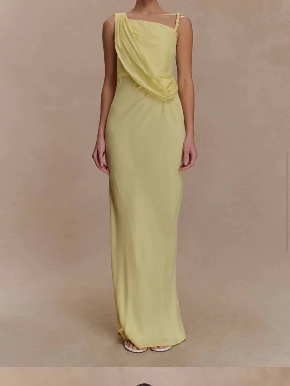 Lorieanne Draped Maxi Dress - Lemon